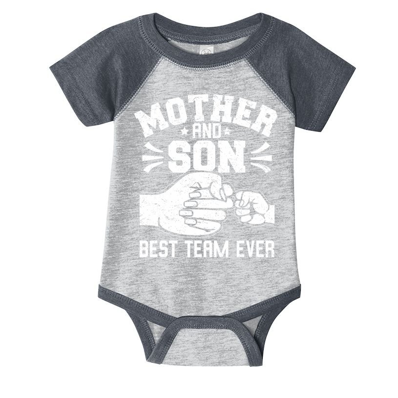 Mother And Son Best Team Ever Sons Mom Matching Mother's Day  Infant Baby Jersey Bodysuit