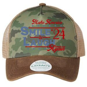 Make America Smile And Laugh Again 2024 Legacy Tie Dye Trucker Hat