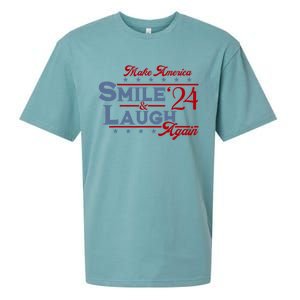 Make America Smile And Laugh Again 2024 Sueded Cloud Jersey T-Shirt