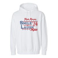 Make America Smile And Laugh Again 2024 Garment-Dyed Fleece Hoodie