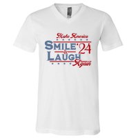 Make America Smile And Laugh Again 2024 V-Neck T-Shirt