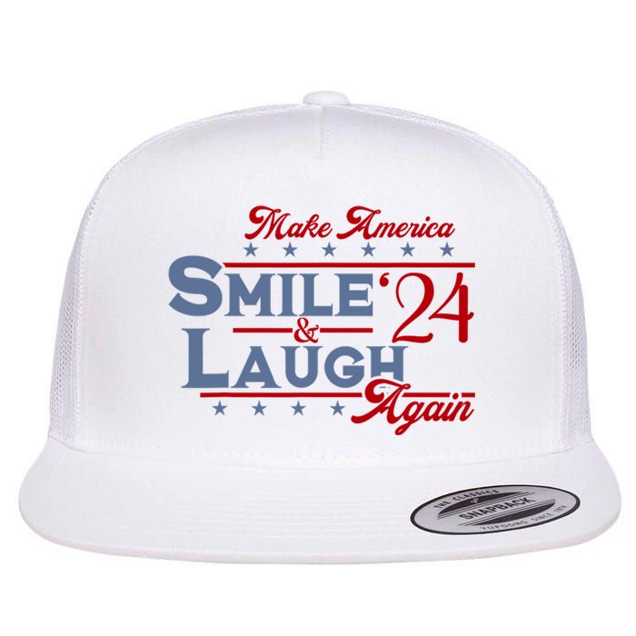 Make America Smile And Laugh Again 2024 Flat Bill Trucker Hat