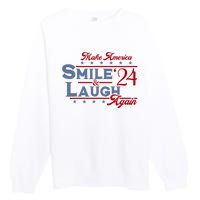 Make America Smile And Laugh Again 2024 Premium Crewneck Sweatshirt