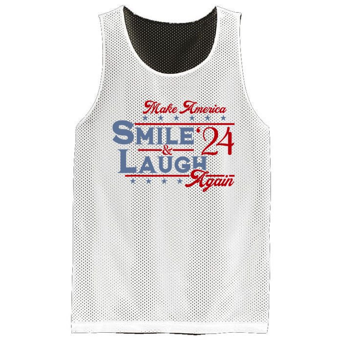 Make America Smile And Laugh Again 2024 Mesh Reversible Basketball Jersey Tank