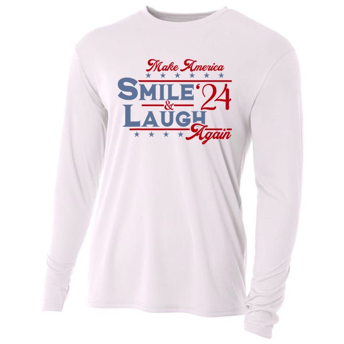 Make America Smile And Laugh Again 2024 Cooling Performance Long Sleeve Crew