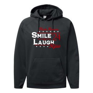 Make America Smile And Laugh Again 2024 Performance Fleece Hoodie