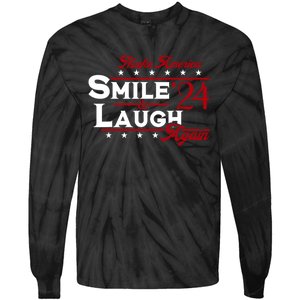 Make America Smile And Laugh Again 2024 Tie-Dye Long Sleeve Shirt