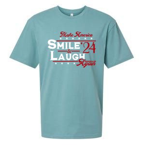 Make America Smile And Laugh Again 2024 Sueded Cloud Jersey T-Shirt