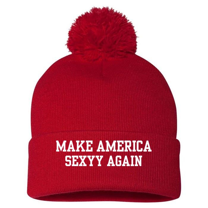 Make America Sexyy Again Pom Pom 12in Knit Beanie