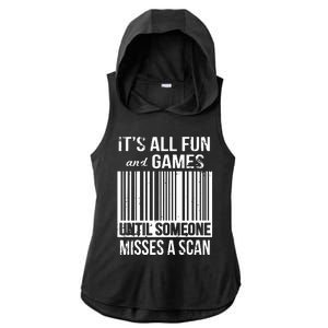 Misses A Scan Postal Worker Ladies PosiCharge Tri-Blend Wicking Draft Hoodie Tank