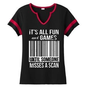 Misses A Scan Postal Worker Ladies Halftime Notch Neck Tee