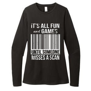 Misses A Scan Postal Worker Womens CVC Long Sleeve Shirt