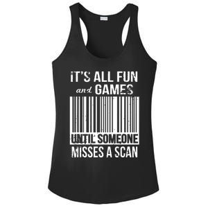 Misses A Scan Postal Worker Ladies PosiCharge Competitor Racerback Tank