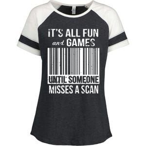 Misses A Scan Postal Worker Enza Ladies Jersey Colorblock Tee