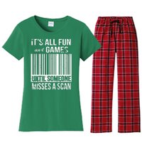 Misses A Scan Postal Worker Women's Flannel Pajama Set