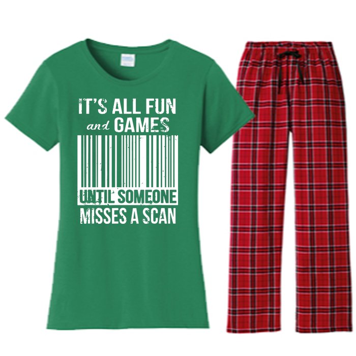 Misses A Scan Postal Worker Women's Flannel Pajama Set