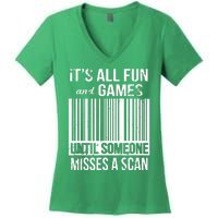 Misses A Scan Postal Worker Women's V-Neck T-Shirt