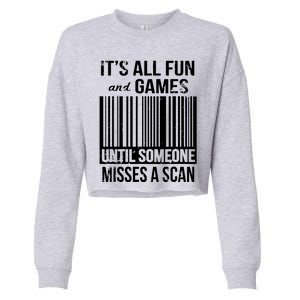 Misses A Scan Postal Worker Cropped Pullover Crew