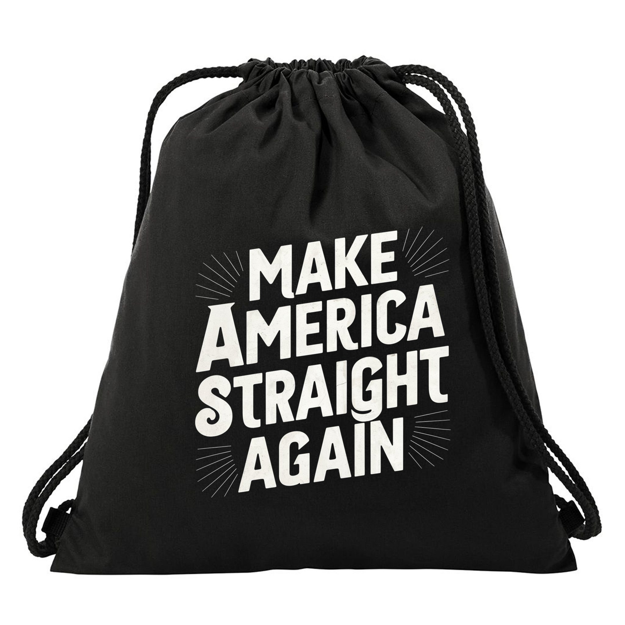 Make America Straight Again Drawstring Bag