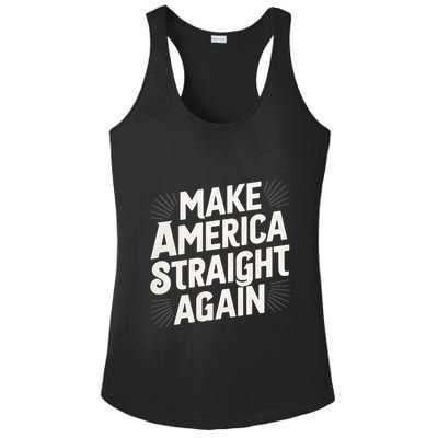 Make America Straight Again Ladies PosiCharge Competitor Racerback Tank