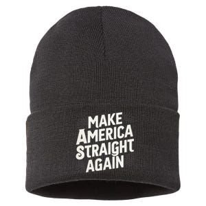 Make America Straight Again Sustainable Knit Beanie