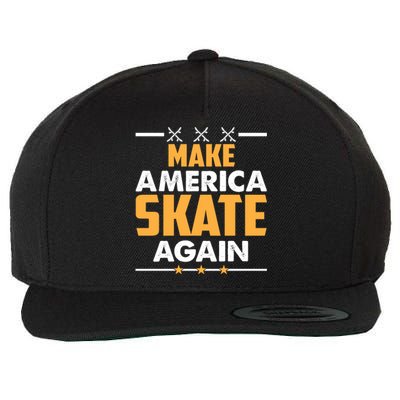 Make America Skate Again Cool Gift Wool Snapback Cap