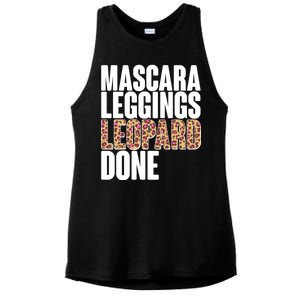 Mascara Leggings Leopard Done  Ladies PosiCharge Tri-Blend Wicking Tank