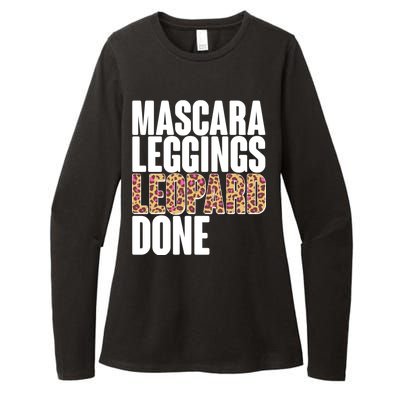 Mascara Leggings Leopard Done  Womens CVC Long Sleeve Shirt