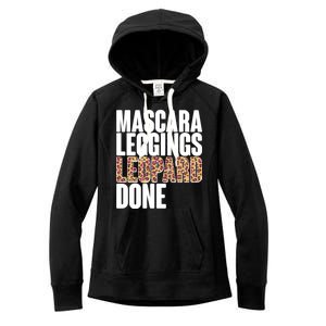 Mascara Leggings Leopard Done  Women's Fleece Hoodie