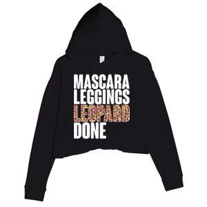 Mascara Leggings Leopard Done  Crop Fleece Hoodie