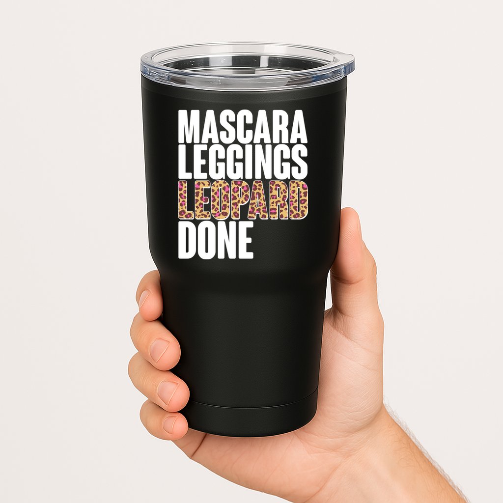 Mascara Leggings Leopard Done  Tumbler