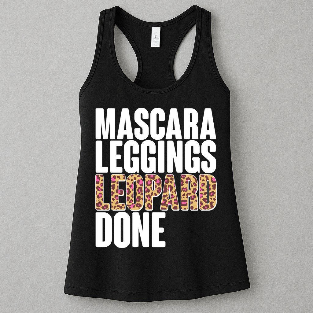Mascara Leggings Leopard Done  Womens Tank Top