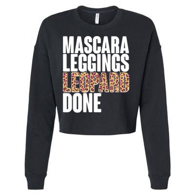 Mascara Leggings Leopard Done  Cropped Pullover Crew