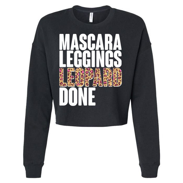 Mascara Leggings Leopard Done  Cropped Pullover Crew