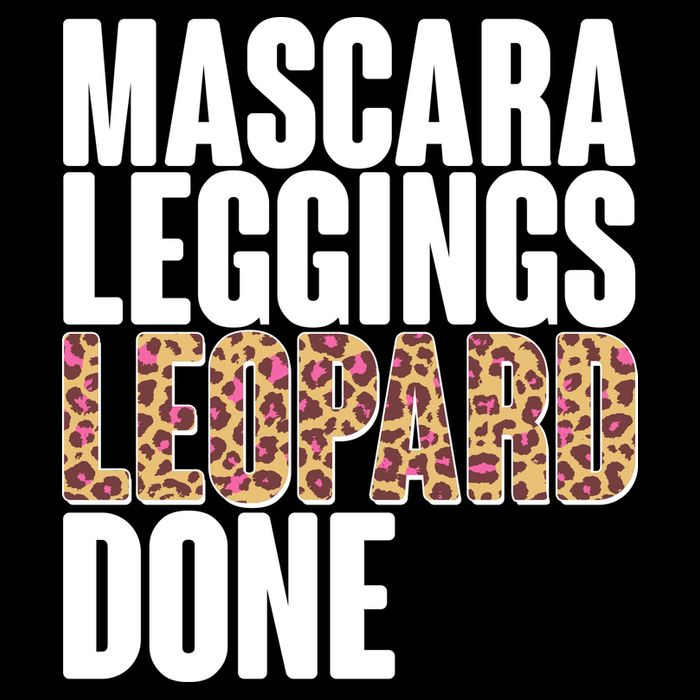 Mascara Leggings Leopard Done  Cropped Pullover Crew