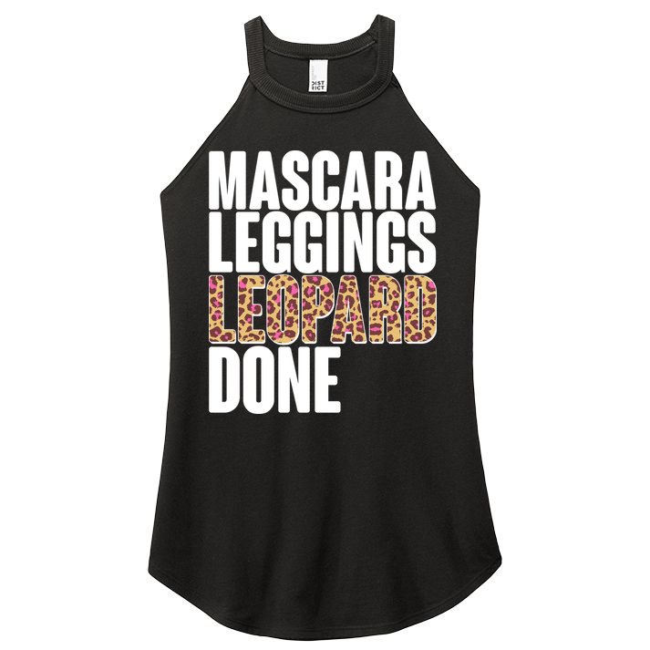 Mascara Leggings Leopard Done  Women's Perfect Tri Rocker Tank