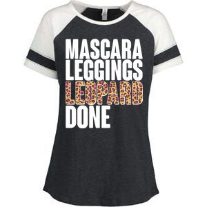 Mascara Leggings Leopard Done  Enza Ladies Jersey Colorblock Tee