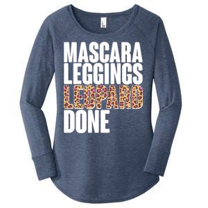 Mascara Leggings Leopard Done  Women's Perfect Tri Tunic Long Sleeve Shirt