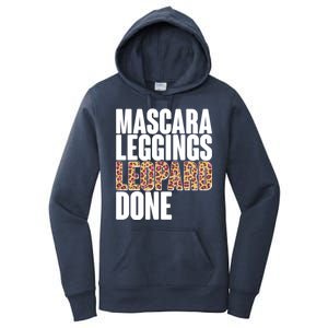 Mascara Leggings Leopard Done  Women's Pullover Hoodie