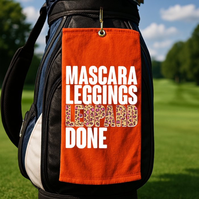 Mascara Leggings Leopard Done  Golf Towel