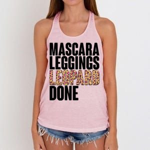 Mascara Leggings Leopard Done  Women's Knotted Racerback Tank