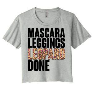 Mascara Leggings Leopard Done  Women's Crop Top Tee