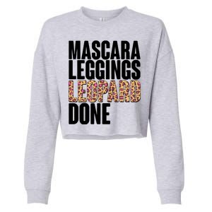 Mascara Leggings Leopard Done  Cropped Pullover Crew