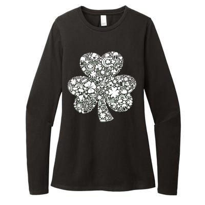 Mash-Up Irish Clover Womens CVC Long Sleeve Shirt