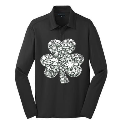 Mash-Up Irish Clover Silk Touch Performance Long Sleeve Polo