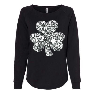 Mash-Up Irish Clover Womens California Wash Sweatshirt