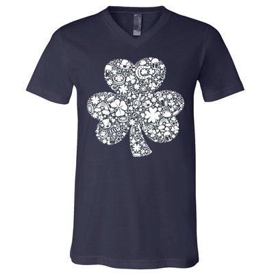 Mash-Up Irish Clover V-Neck T-Shirt