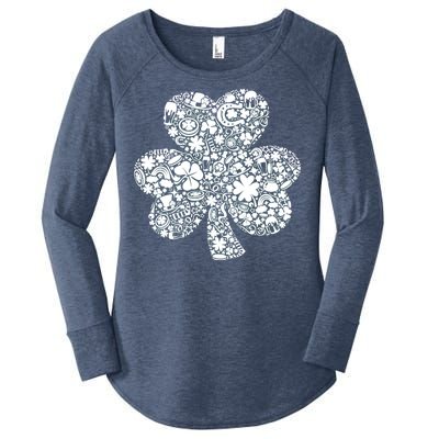 Mash-Up Irish Clover Women's Perfect Tri Tunic Long Sleeve Shirt