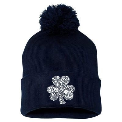 Mash-Up Irish Clover Pom Pom 12in Knit Beanie