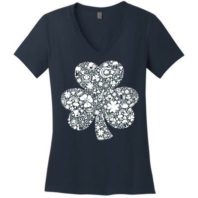 Mash-Up Irish Clover Women's V-Neck T-Shirt